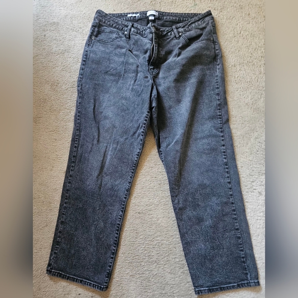 Ava & Viv High Rise 90s Straight Jeans Women Plus Size 20